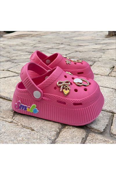 Hızlı Al Girl's Stone Front Closed Slippers. Girl's Stone Cross Sandals Slippers.