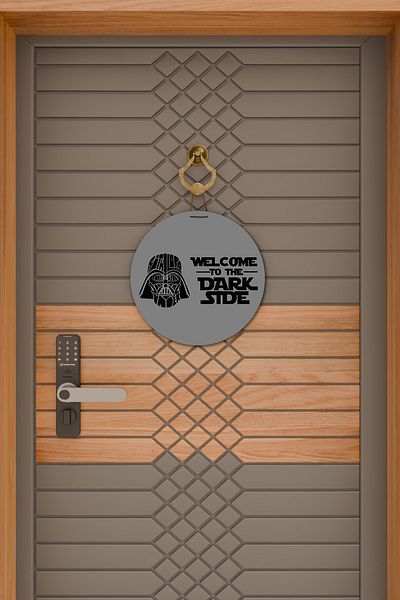 Rugmood Μοντέρνο Στολίδι Πόρτας Γκρι Σκούρο Stde Star Wars Στολίδι Εξωτερικής Πόρτας