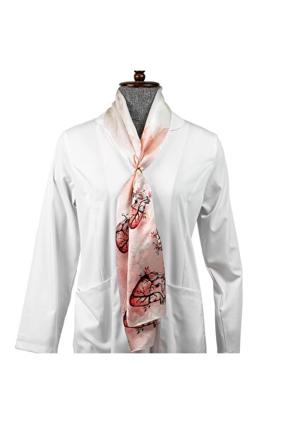 Prof Eșarfă din mătase 100% cu DNA dezinfecționat 35X155 cm