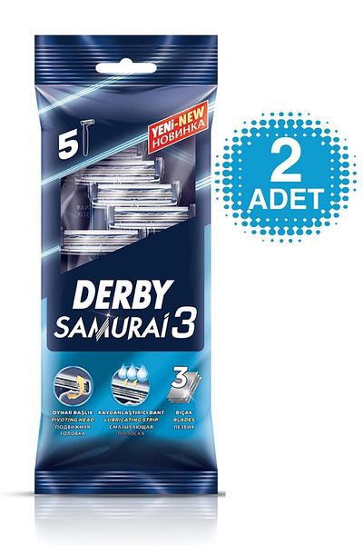 Derby Samurai 3 Blade 5 Spare X2 Pieces