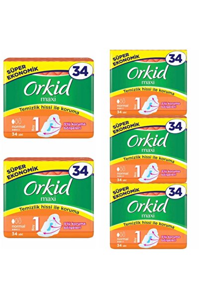 Orkid Maxi 4'lü Normal X 5 Adet