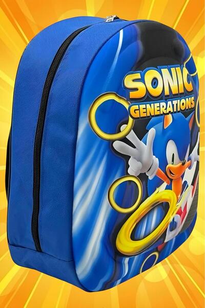 Uniquerrs Rucsac Sonic pentru copii de 3-6 ani pentru grădiniță - țesătură Eva în relief 5D