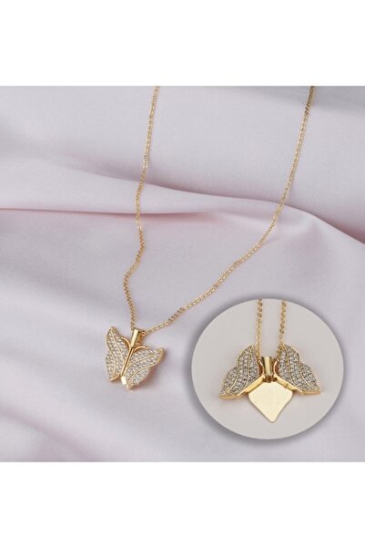 Aura Gift Shop İsme Özel Kelebek Kanatlı Kolye