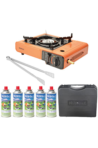 NURGAZ Portatif Ocak Ng 501 + 5 Adet 220GR Ocak Kartuşu