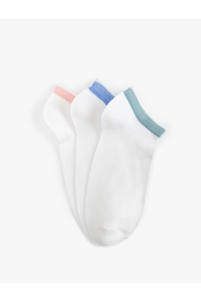 Koton Set of 3 Multicolored Stripe Detailed Booties Socks