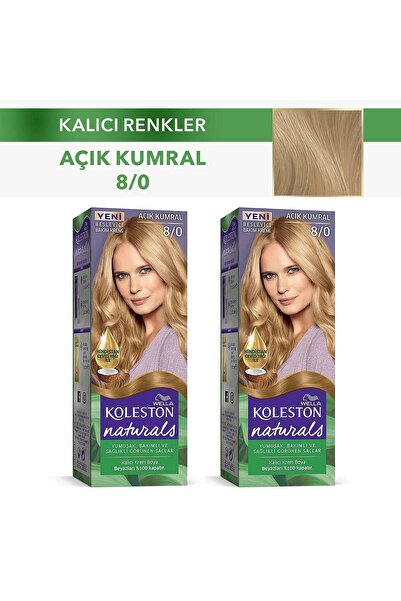Wella Koleston Naturals Saç Boyası 8/0 Açık Kumral X 2 Adet