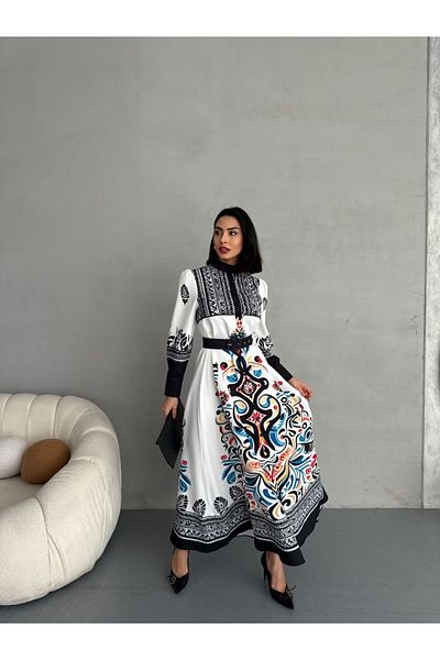 suphias Atlas Fabric Dress (BELT INCLUDED)