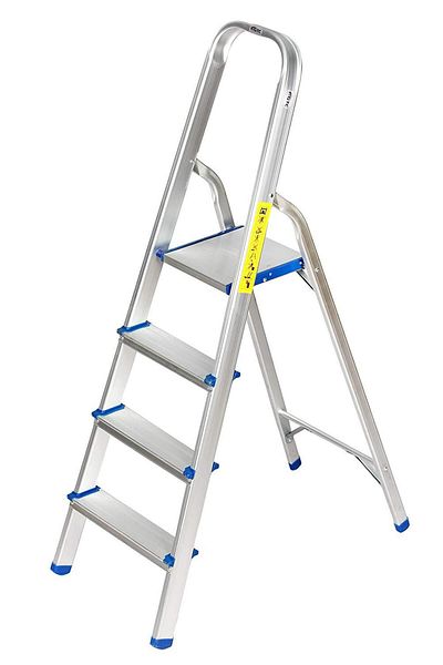 ALMUFARREJ 4 Step Folding Aluminum Ladder