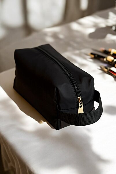 Aggu Bebe Deri Detaylı El Çantası Makyaj Çantası Pratik Çanta