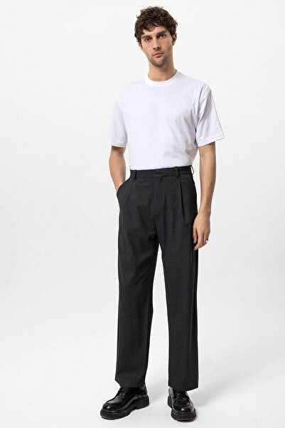 Antioch Anthracite High Waist Baggy Men's Pants