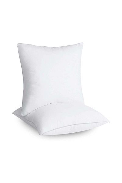 soufa dibaj 2 Pieces | Microfibre Square Cushion Filler Microfiber 45x45cm- White