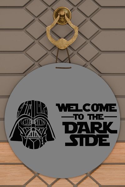 Rugmood Μοντέρνο Στολίδι Πόρτας Γκρι Σκούρο Stde Star Wars Στολίδι Εξωτερικής Πόρτας