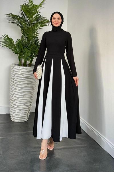 MERVEN AKYÜZ Black Soul Crepe Dress