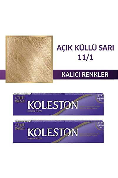 Wella Koleston Tüp Saç Boyası 11/1 Açık Küllü Sarı X 2 Adet