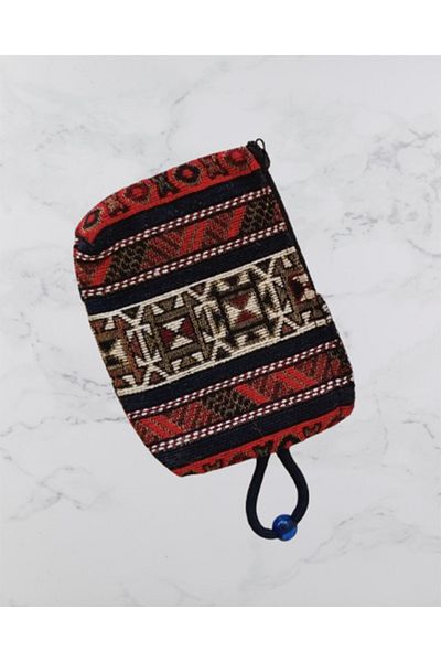 Namaste Vintage Woven Mini Coin Purse with Ethnic Pattern (13X9 cm)