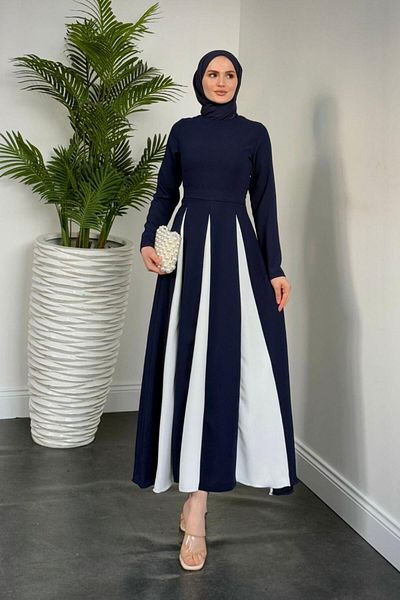 MERVEN AKYÜZ Φόρεμα Navy Blue Soul Crepe