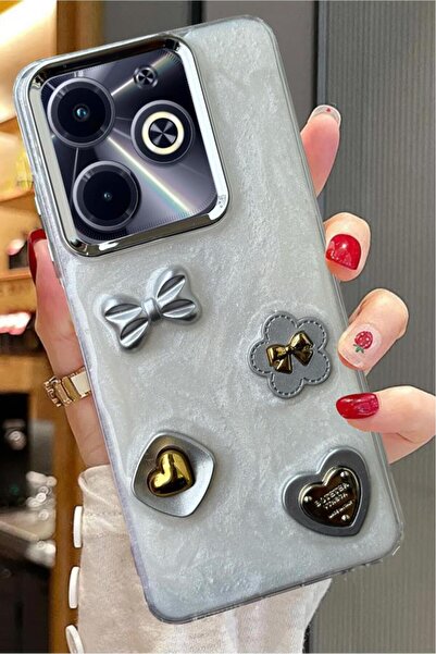 3GEN CASE Infinix Smart 8 Pro متوافق مع شريط حجري ثلاثي الأبعاد على شكل فراشة...