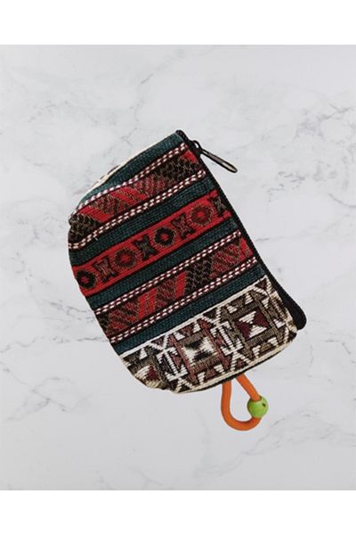 Namaste Vintage Woven Mini Coin Purse with Ethnic Pattern (13X9 cm)
