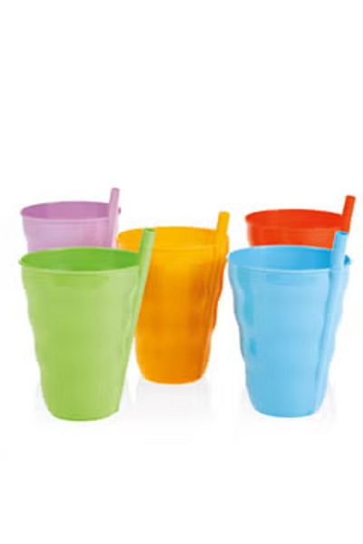 Generic Plastic Straw Cup for Kids 6 Pcs
