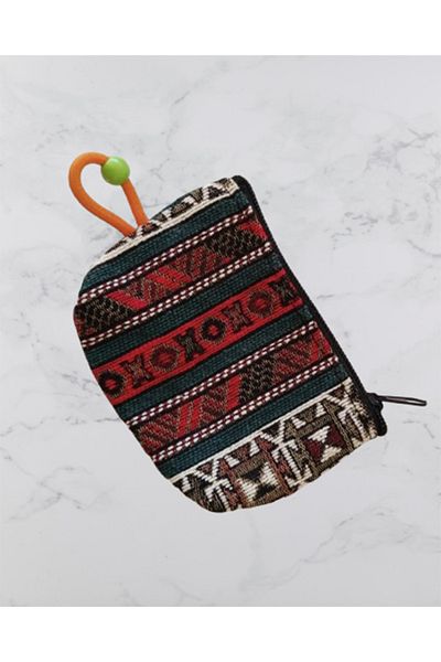 Namaste Vintage Woven Mini Coin Purse with Ethnic Pattern (13X9 cm)