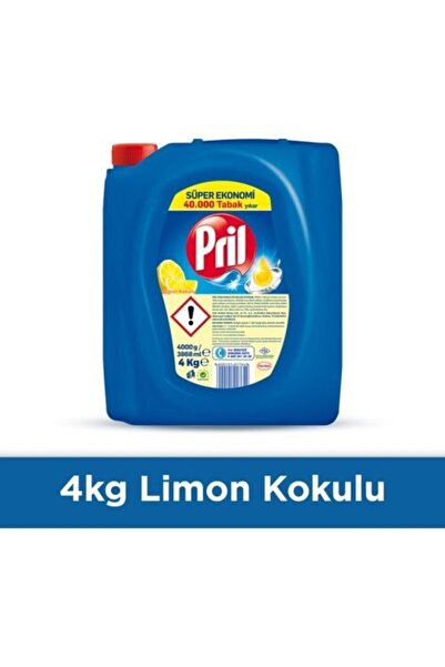 Pril Elde Bulaşık Deterjanı Üç Etkili Güç Limon 4 kg