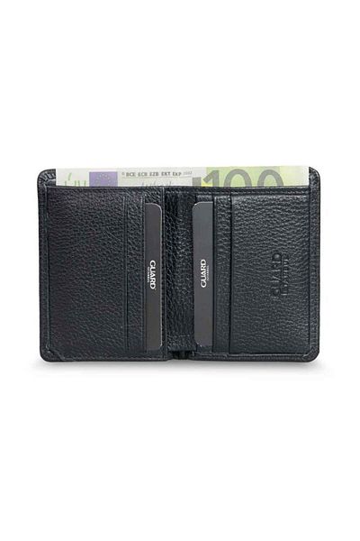 GUARD Black Genuine Leather Extra Thin Model Men's Wallet - Grd 250207 Wt251