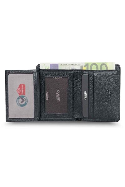 GUARD Black Genuine Leather Extra Thin Model Men's Wallet - Grd 250207 Wt251
