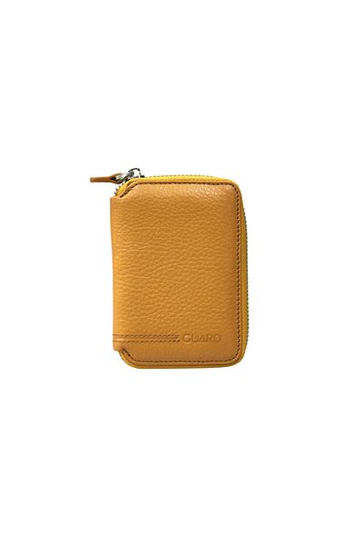 GUARD Orange Genuine Leather Zippered Mini Wallet - Grd 250207 Wt1851