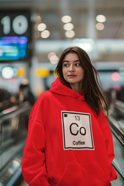 MG سويت شيرت نسائي من القطن بأكمام طويلة وطبعة قهوة، سترة بغطاء للرأس من 3 خيوط