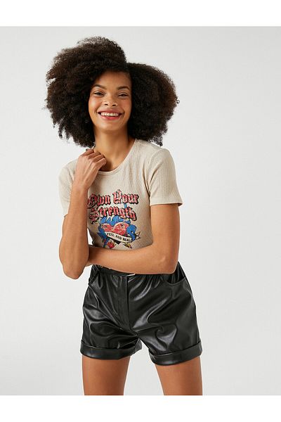 Koton Short Sleeve Printed T-Shirt