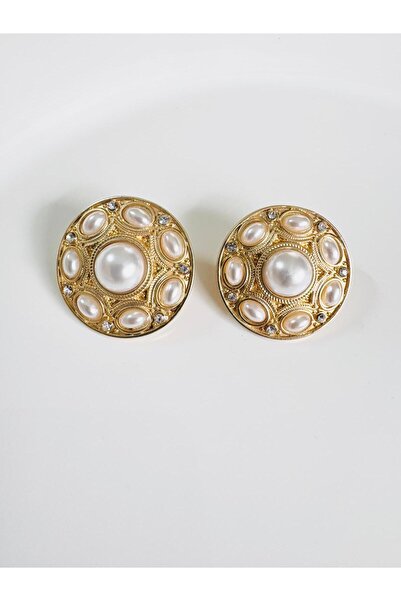 DEVİ fashion Vintage Pearl Earrings 3 cm