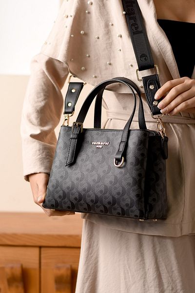 Cacharel Paris Women's 4 Compartments Hand and Shoulder Bag
