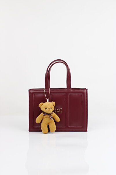 mossi Faux Leather Embroidered Plush Charm Women's Hand/Shoulder Bag - Adjustable Strap Available