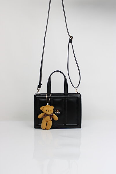 mossi Faux Leather Embroidered Plush Charm Women's Hand/Shoulder Bag - Adjustable Strap Available