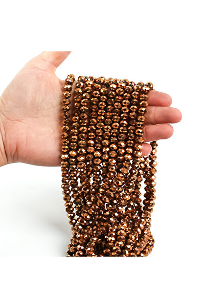 yfhobi 1 Dizi (67-70 Adet) - 8 mm Yassı Kristal Cam Boncuk Dizisi Kaplama Bak...