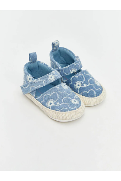 LC Waikiki أحذية LCW ACCESSORIES Indigo Velcro للفتيات الصغيرات قبل المشي T T