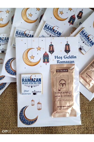 Hediyegeliyo Ramazan Hediyesi, Kandil Hediyesi, İftar Hediyesi, Diş Kirası Hediyesi Kahve Çikolata Seti (8 adet)
