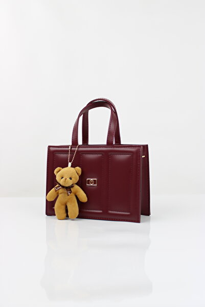 mossi Faux Leather Embroidered Plush Charm Women's Hand/Shoulder Bag - Adjustable Strap Available