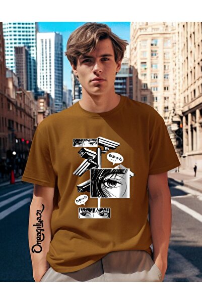 oneagılyazı Glass Printed Men's Oversize T-Shirt