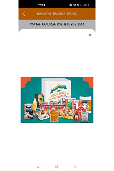 Yayla Ramazan paketi kumanya erzak kolisi büyük paket