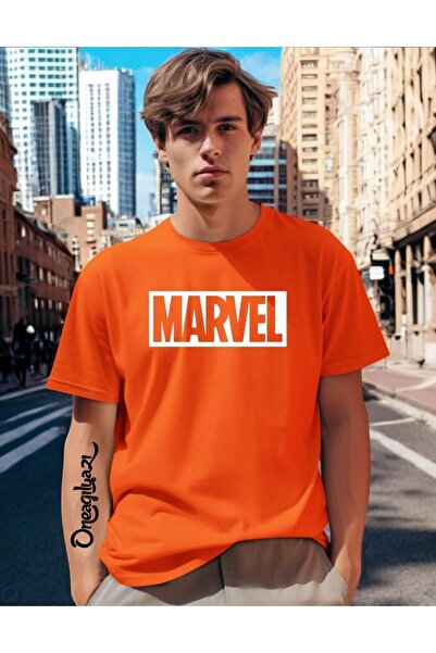 oneagılyazı Чоловіча футболка Oversize з принтом Marvel