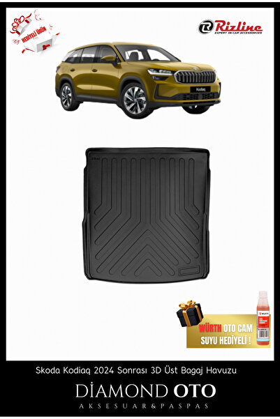 Rizline Skoda Kodiaq 3d Havuzlu Paspas ve Üst Bagaj Havuzu 2024-2025