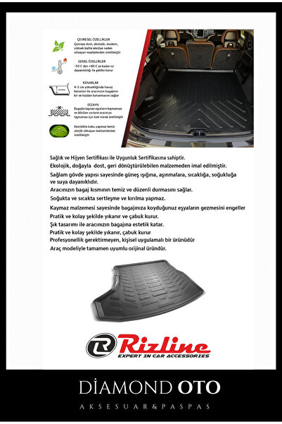 Rizline Toyota Corolla Sedan 3d Havuzlu Paspas ve Bagaj Havuzu 2018-2019-2020-2021-2022-2023-2024-2025