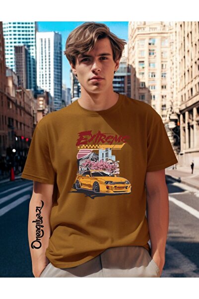 oneagılyazı Екстремна мъжка тениска с голям размер и принт