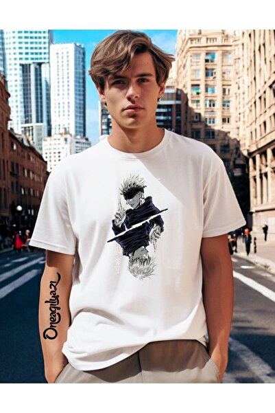 H&GHAMLEGİYİM Anime Printed Men's Oversize T-Shirt