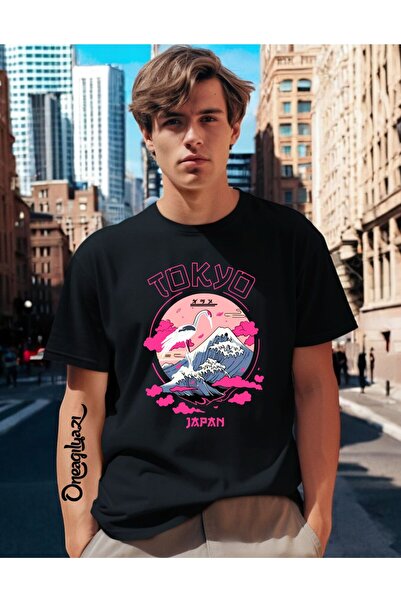 oneagılyazı Ανδρικό μπλουζάκι Τόκιο με τύπωμα oversized