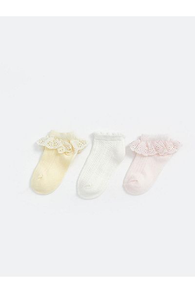 LC Waikiki Чорапи с ботуши за бебешко момиче LCW baby Basic, 3 броя