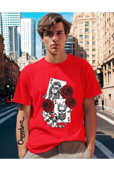 H&GHAMLEGİYİM Uličica Štampano Muški Oversize kroj T-shirt