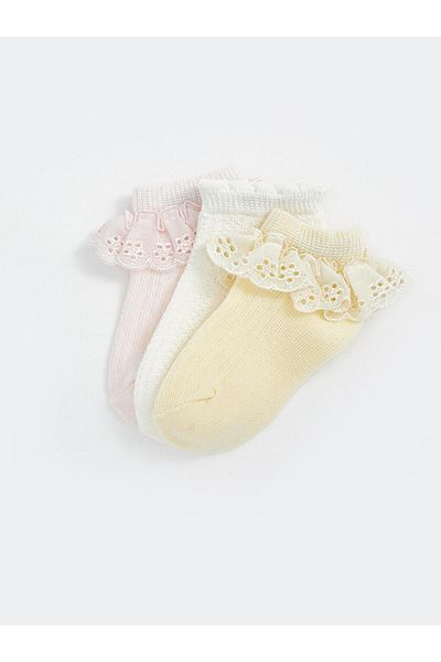 LC Waikiki Чорапи с ботуши за бебешко момиче LCW baby Basic, 3 броя