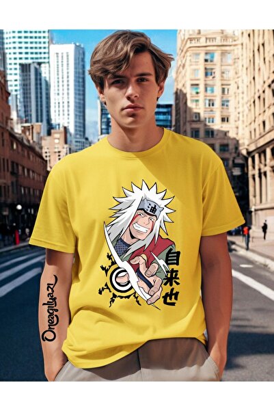 H&GHAMLEGİYİM Anime Printed Men's Oversize T-Shirt